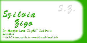 szilvia zigo business card